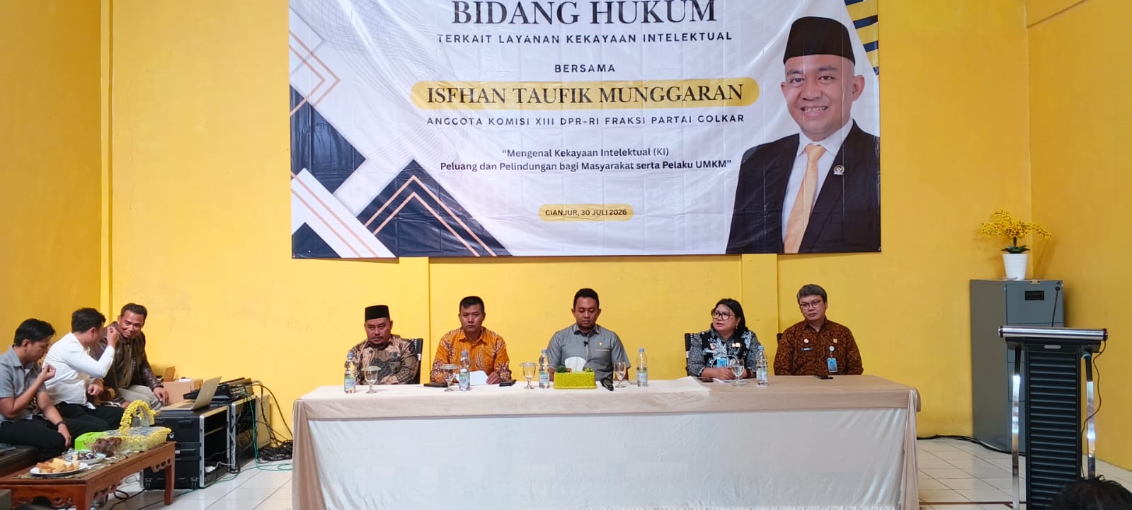 Komisi XIII DPR RI Dan Kementerian Hukum Edukasi UMKM Cianjur Soal Merk Dagang Dan Kekayaan Intelektual